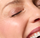 Close-up view of complexion makeup on the face