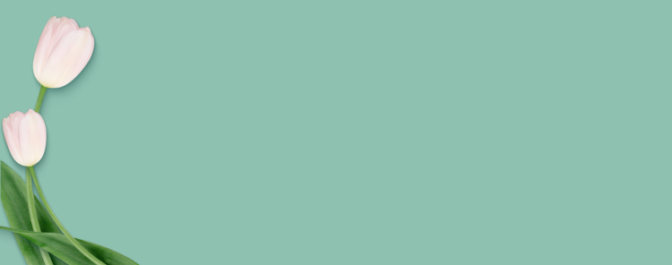 Green background with tulips