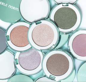Close-up view of eye makeup and eyeliner application