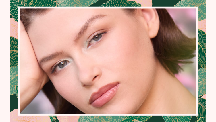 Close-up view of an eye makeup look on the face