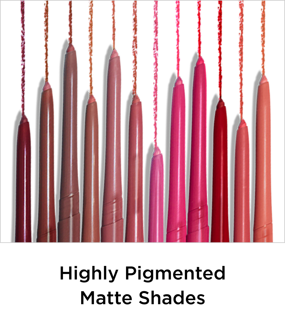 highly pigmented matte shades