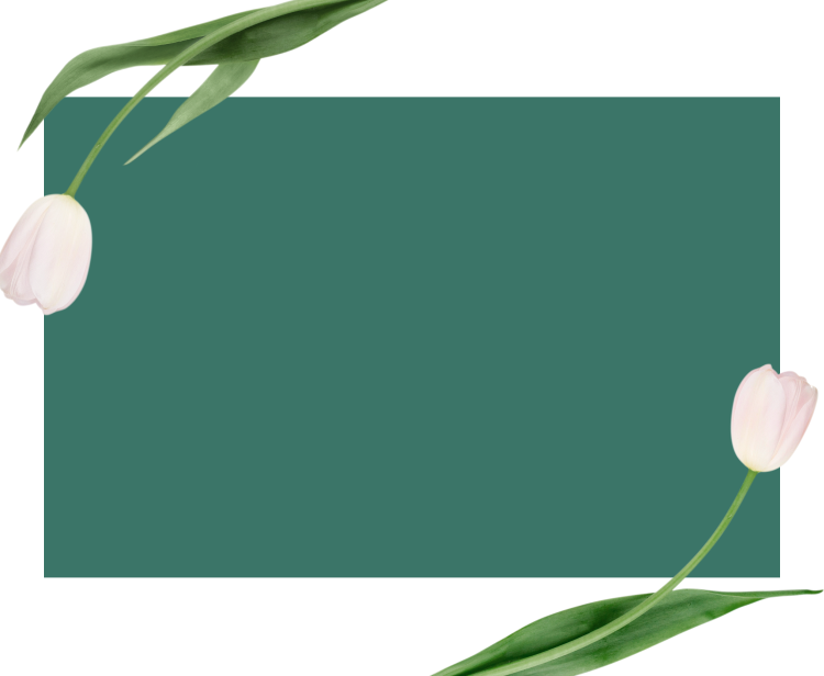 Green background with tulips