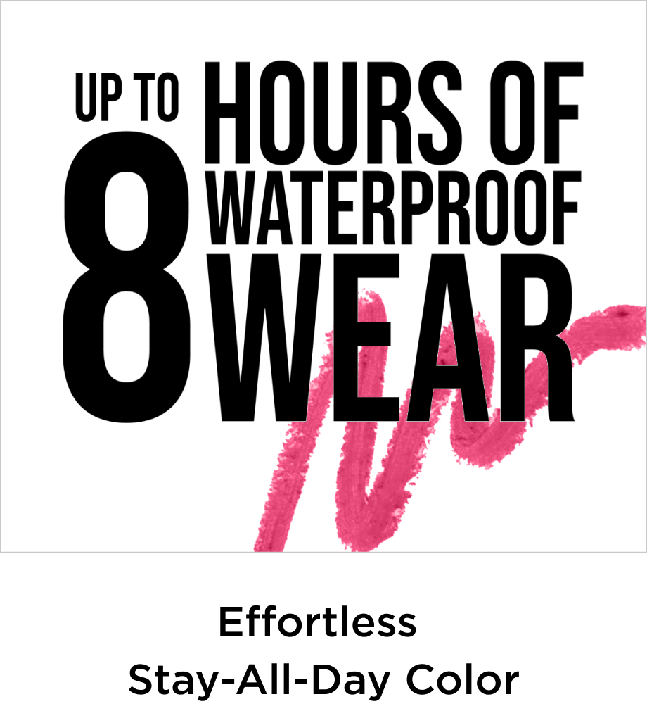 up to 8 hours of waterproof wear